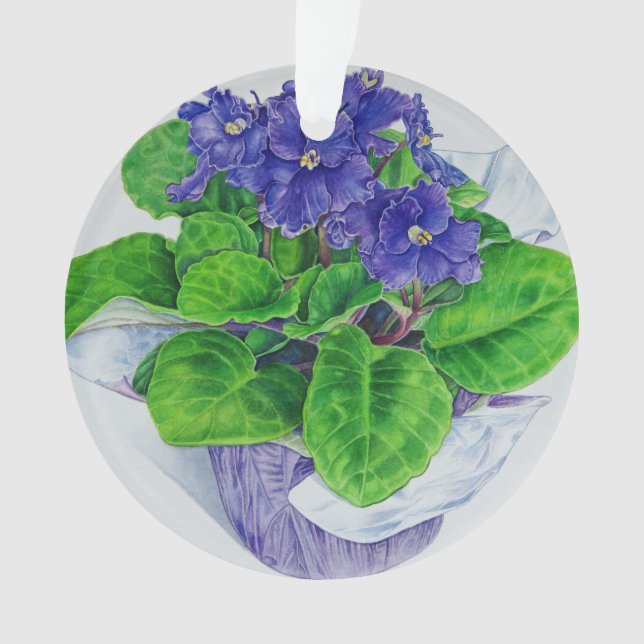 African Violet Ornament (Front)