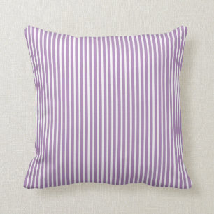 African Violet Purple Striped Decorative Pillows