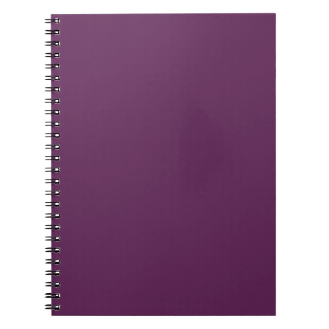African Violet solid colour plain purple Notebook (Front)
