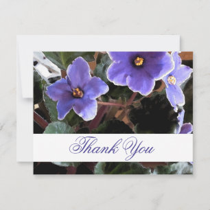African Violet Thank You Notes Floral