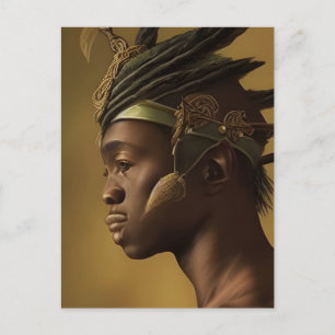 African Warrior  Postcard