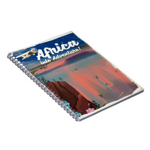 African Waterfall Adventure poster Notebook