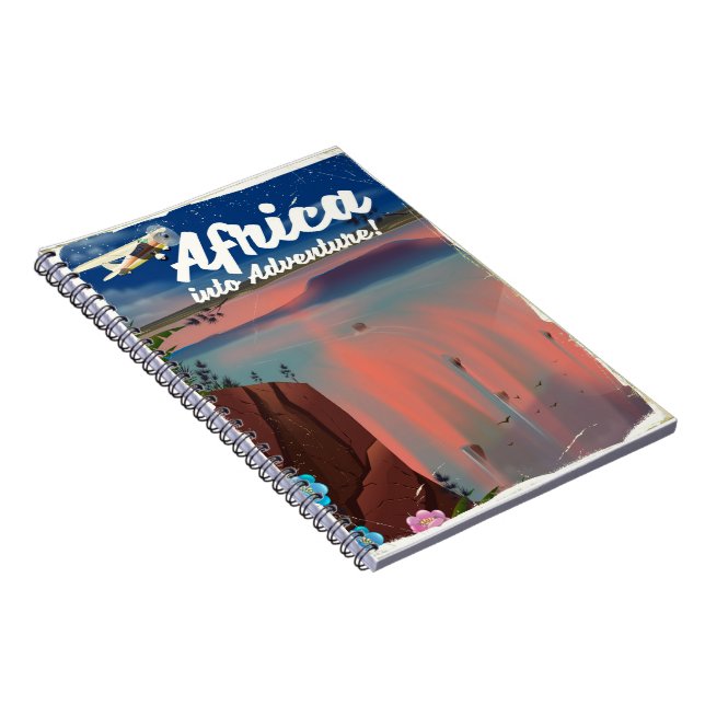 African Waterfall Adventure poster Notebook (Right Side)
