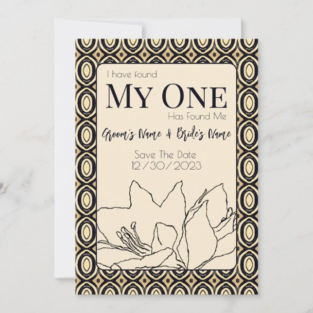 African Wedding Save The Date (Front)