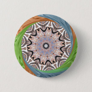 African Whirl Art Print 6 Cm Round Badge