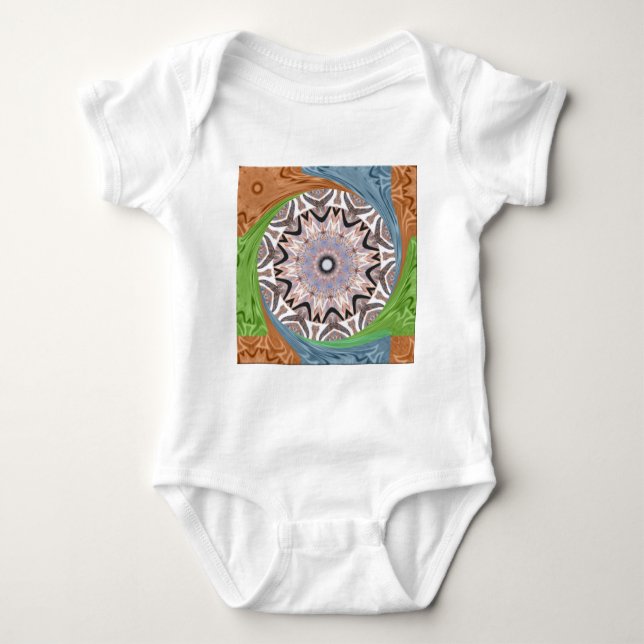 African Whirl Art Print Baby Bodysuit (Front)