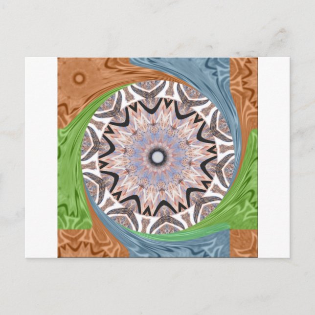 African Whirl Art Print Postcard (Front)