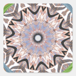 African Whirl Art Print Square Sticker
