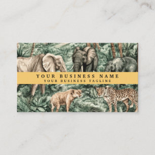 African Wild Animals Jungle Business Card