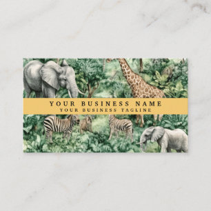 African Wild Animals Jungle Business Card