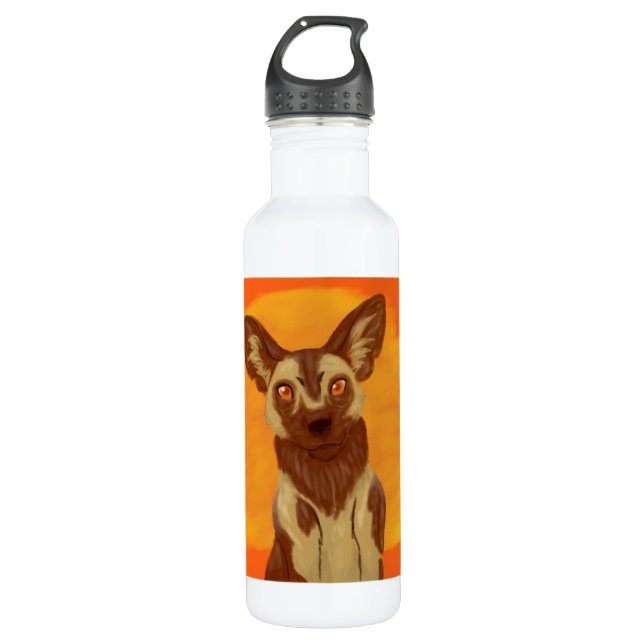 African Wild Dog 710 Ml Water Bottle (Front)