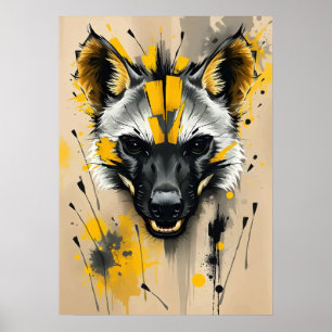 African Wild Dog Artwork Poster