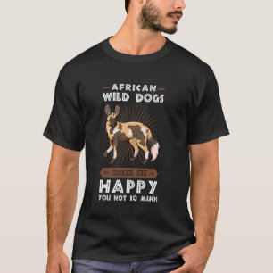 African Wild Dog Funny Painted Animals T-Shirt