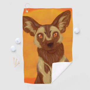 African Wild Dog Golf Towel