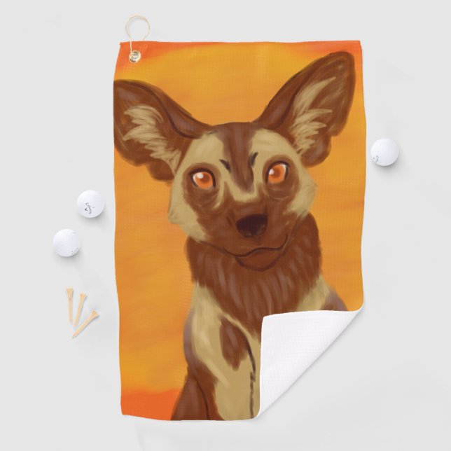 African Wild Dog Golf Towel (InSitu)