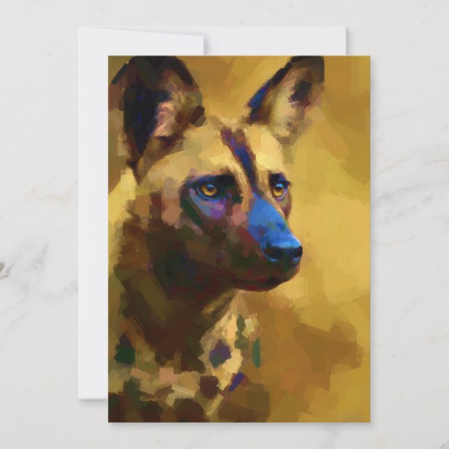African Wild Dog Invitation (Front)