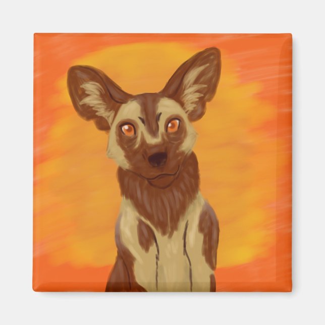 African Wild Dog Magnet (Front)