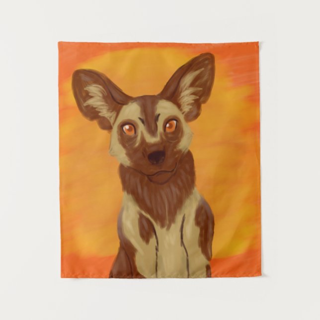 African Wild Dog Tapestry (Front)