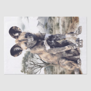 African Wild Dog Tissue Paper