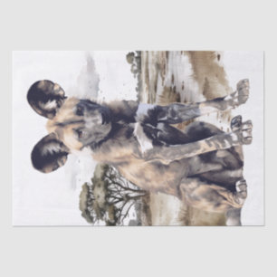 African Wild Dog Tissue Paper