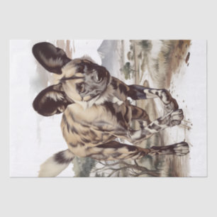 African Wild Dog Tissue Paper