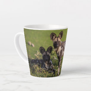 African Wild Dogs in Tanzania Latte Mug