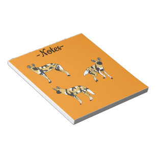 African Wild Dogs Notepad