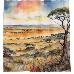 African Wilderness Unveiled Shower Curtain