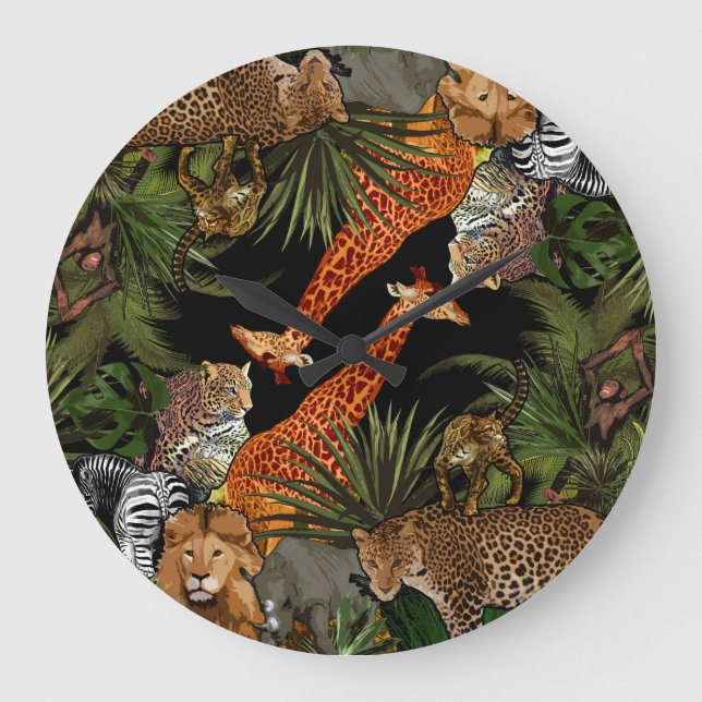 African wildlife Acrylic Wall Clock (Front)