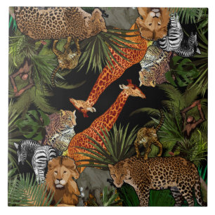 African wildlife Ceramic Tile