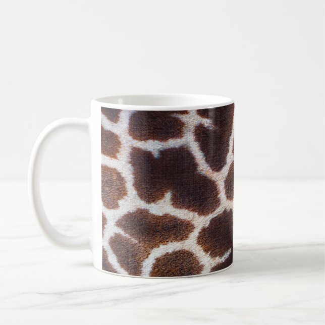 African Wildlife Giraffe Fur Photo Design Coffee Mug (Left)