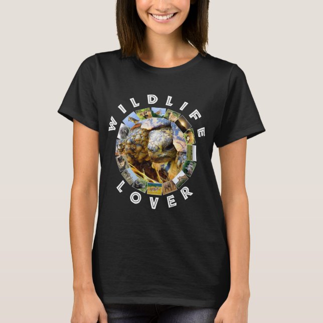 African Wildlife Lover Leopard Tortoise T-Shirt (Front)