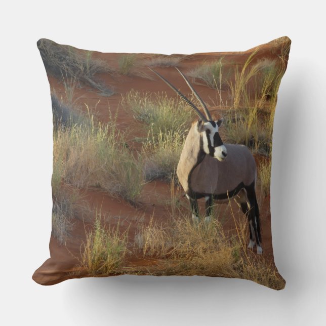 African Wildlife Oryx Antelope Sand Dune Savannah Cushion (Front)
