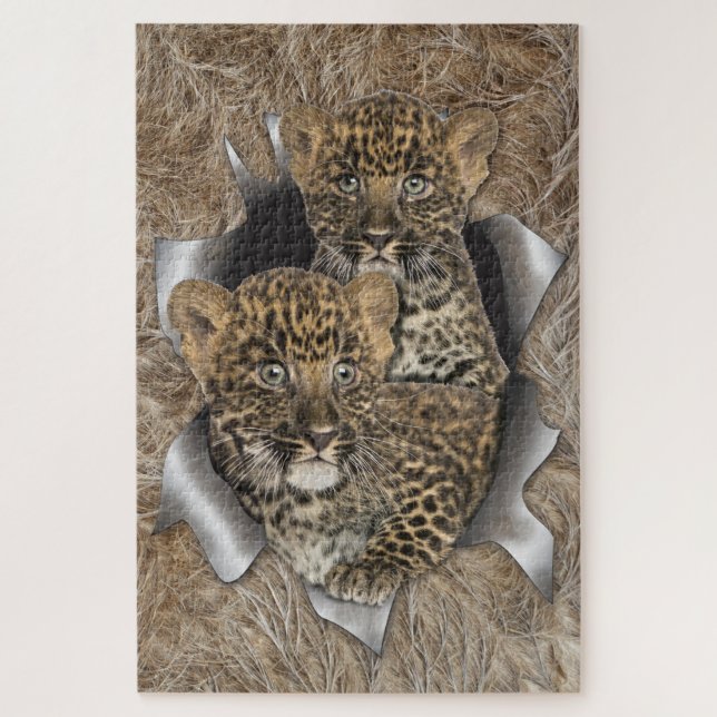 African Wildlife Panel Wall Art Jigsaw Puzzle (Vertical)