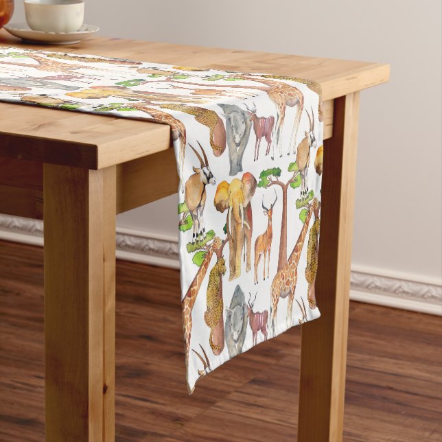 African Wildlife Table Runner (In Situ)