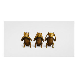African Wisdom Trio – Inspiring Cultural Art Poster