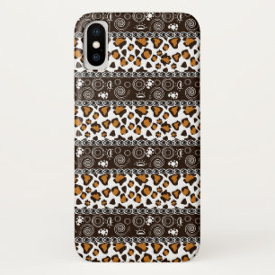 African with cheetah skin pattern iPhone x case