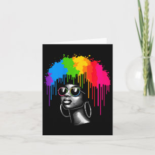 African Woman Afro Hair Melanin Juneteenth  Card