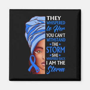 African Woman Afro I Am The Storm Alopecia Awarene Magnet