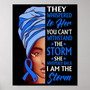 African Woman Afro I Am The Storm Alopecia Awarene Poster