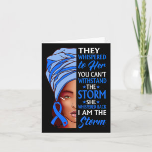 African Woman Afro I Am The Storm Ataxia Awareness Card