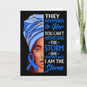 African Woman Afro I Am The Storm Ataxia Awareness Card