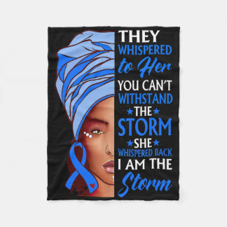 African Woman Afro I Am The Storm Ataxia Awareness Fleece Blanket