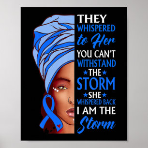 African Woman Afro I Am The Storm Ataxia Awareness Poster