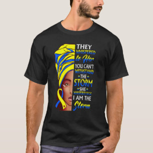 African Woman Afro I Am The Storm Dercum's Disease T-Shirt