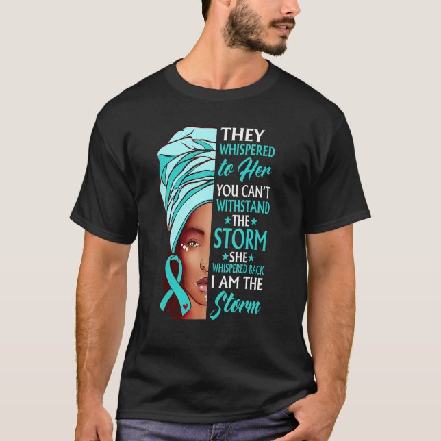 African Woman Afro I Am The Storm Dysautonomia Awa T-Shirt (Front)