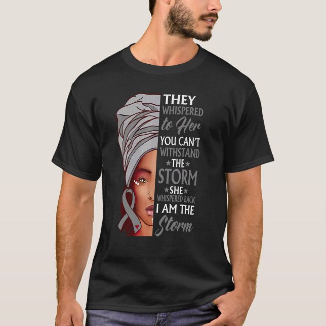 African Woman Afro I Am The Storm Dyslexia Awarene T-Shirt (Front)