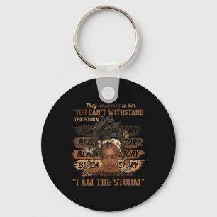African Woman Afro Loc'd Hair Melanin Black Histor Key Ring