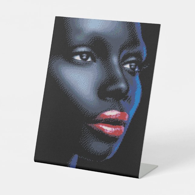 African Woman Art Pedestal Sign (Front)