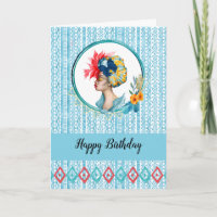 African Woman Birthday Card